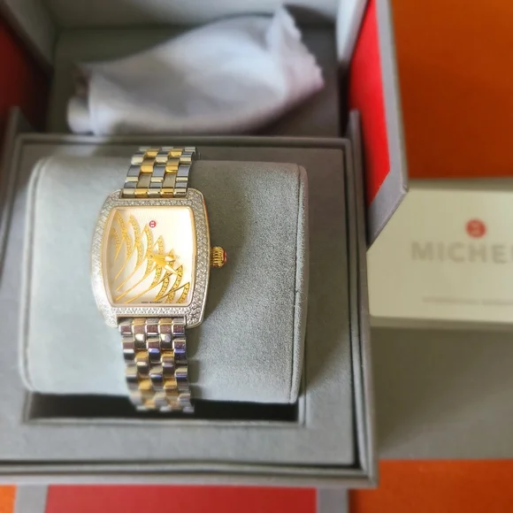 NEW Michele Urban Mini Matinee Two Tone Gold Silver Watch MW02A01C5107 - Picture 8 of 8